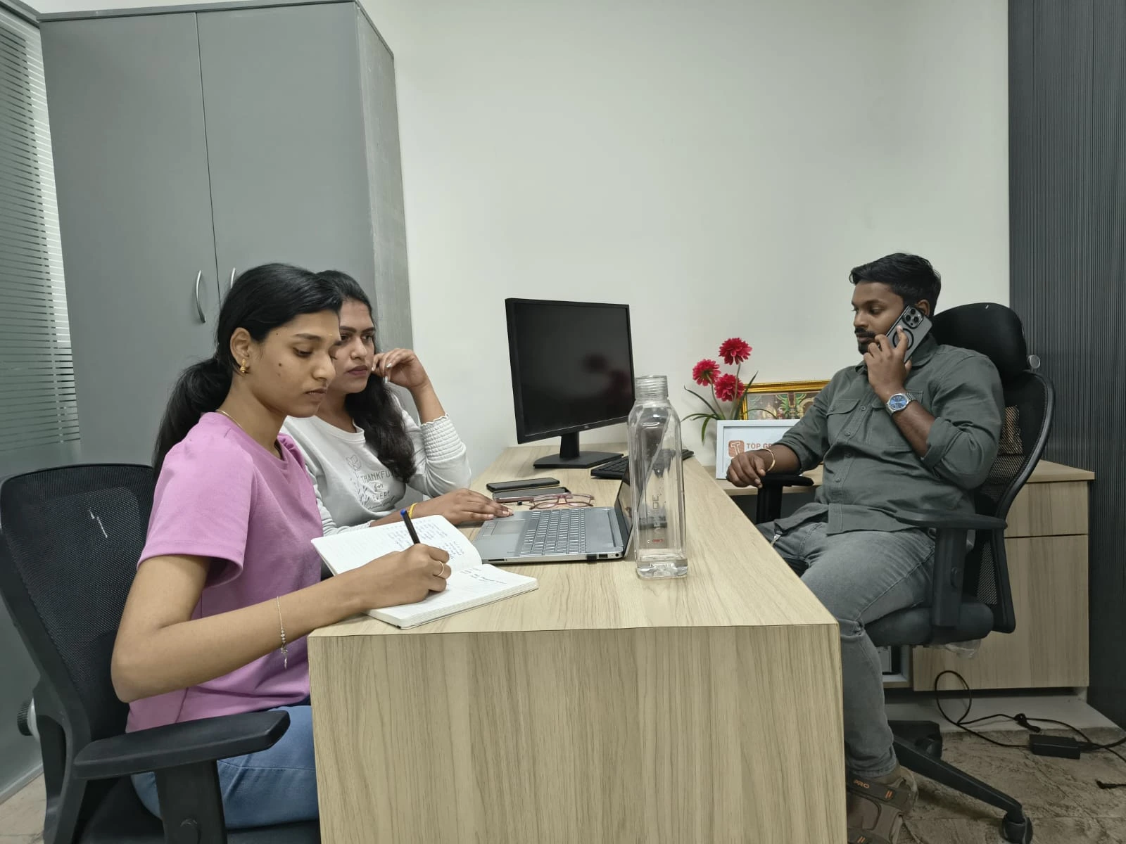 Instructor teaching a class